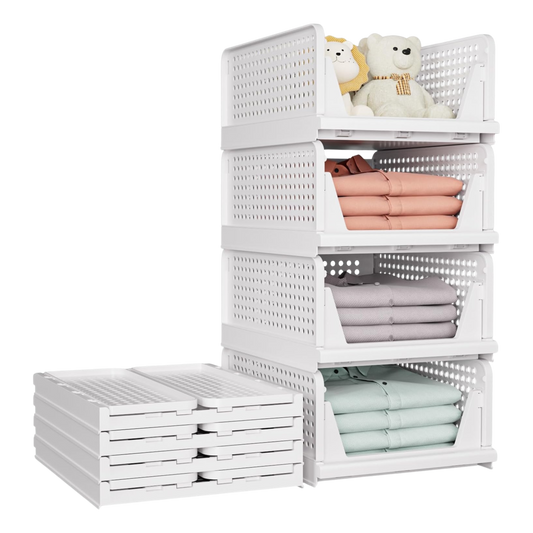 Pack Stackable Closet Storage Basket